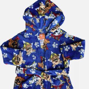 KIDS Plush Paw Patrol Hooded Robe (Size 6)